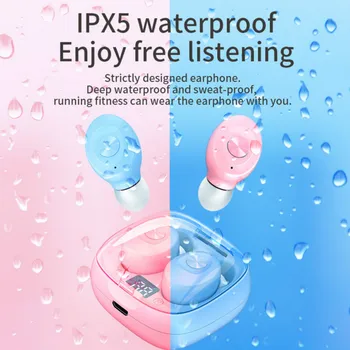 

XG-8 Bluetooth Wireless Earphone Sport Earpiece Mini Headset Stereo Sound In Ear IPX5 Waterproof tws 5.0 power display With Mic
