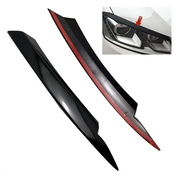 

for Passat B7 2010-2015 Car Headlight Eyelids Eyebrows ABS Headlight Lamp Sticker Cover Trim Accessories