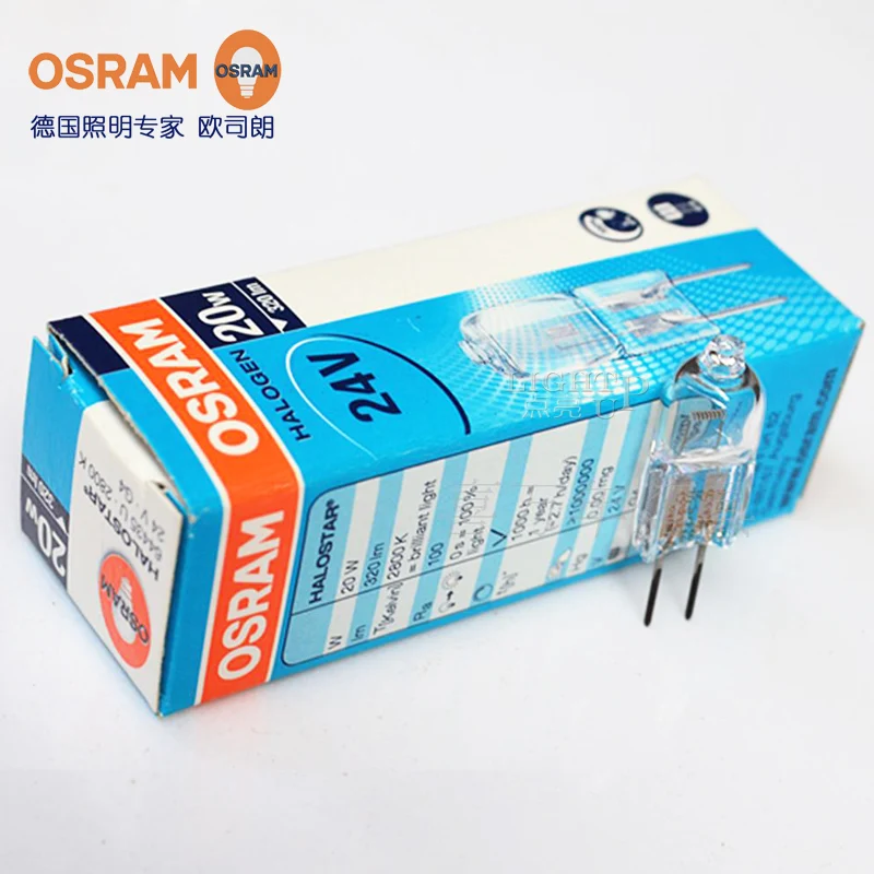 

5pcs/Lot 24V 20W For Osram 64435,G4 F2A Bulb,Halostar UV-STOP 64435 U,24V20W Tungsten Halogen Lamp,64435U 20T3Q/CL/24V