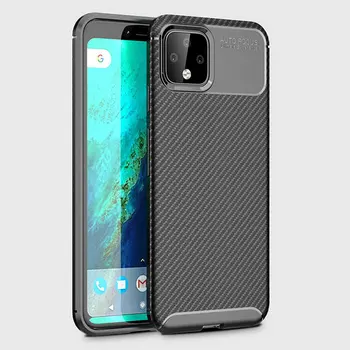 

30pcs/lot For Google Pixel 4 Shockproof Carbon Fiber Case For Google Pixel 4 XL Slim Armor TPU Back Cover