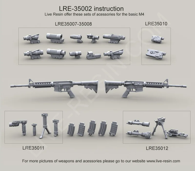 [Масштабная модель комплект] живая Смола LRE-35002 1/35 армии США M4 карабин с рельсовым интерфейсом системы