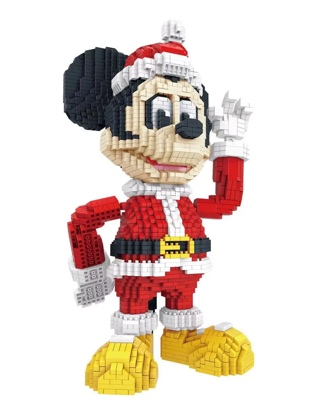 Hot xmas cartoon Christmas duck nanoBRICKS Mickey Donald Santa Claus suit micro diamond building block assemble MODEL toys