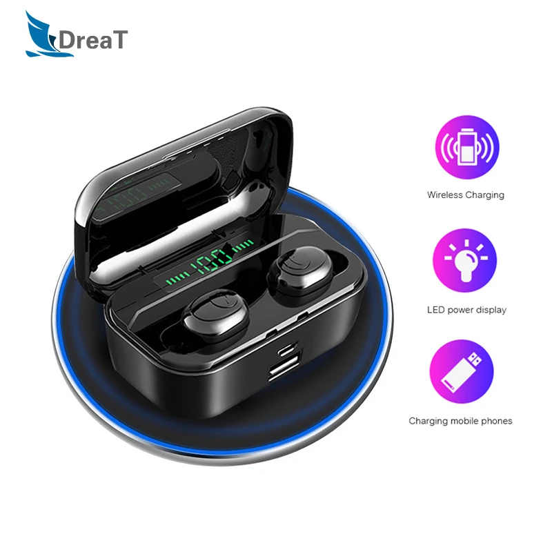 

G6s Bluetooth Earphone Wireless Headphone IPX7 Waterproof TWS LED Display Headset Stereo Sport HiFi Wireless Earbuds for Phones