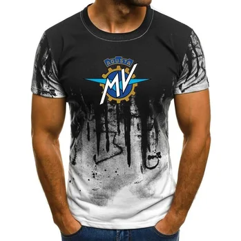 

Mv Agusta Corse Print T-shirt Men's T Shirts Male Summer Tops Splash-ink Printed Male Casual O-neck Short Sleeve Tshirt W