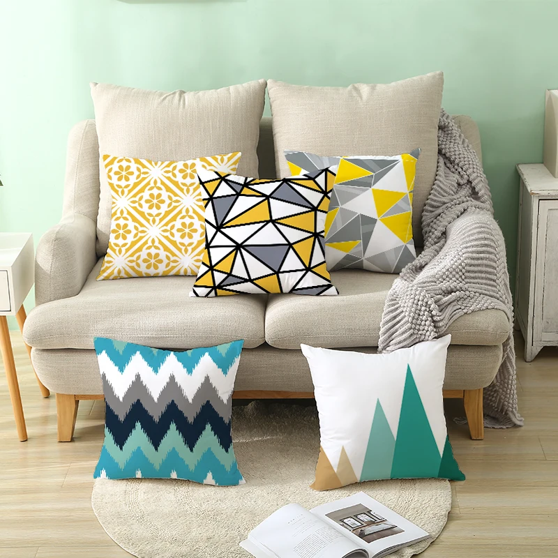 

Fuwatacchi Irregular Geometric Cushion Covers Diamond Square Pillow Cases For Car Bedroom Sofa Decorative Throw Pillows Covers