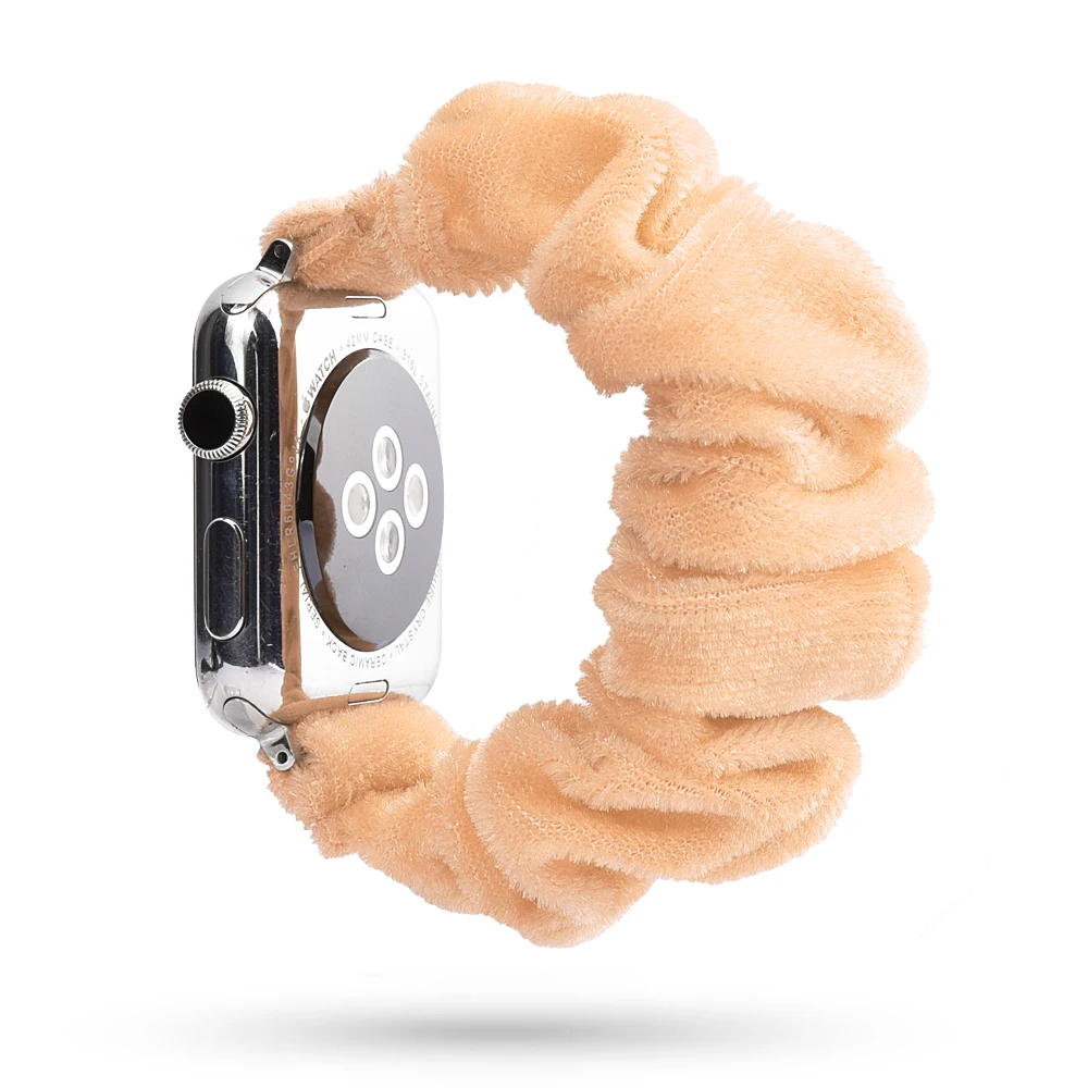 Резинка для волос для Apple Watch Series 5 4 3 2 40 мм 38 мм 42 мм 44 мм нейлоновый мягкий дышащий спортивный ремешок для iwatch series 5 - Цвет ремешка: light yelow