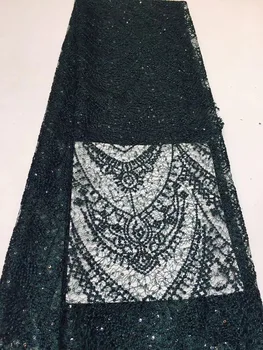 

African Lace Fabric 2019 High Quality Velvet Sewing Dress Nigerian Wedding Lace French Net Lace Sequins Fabric