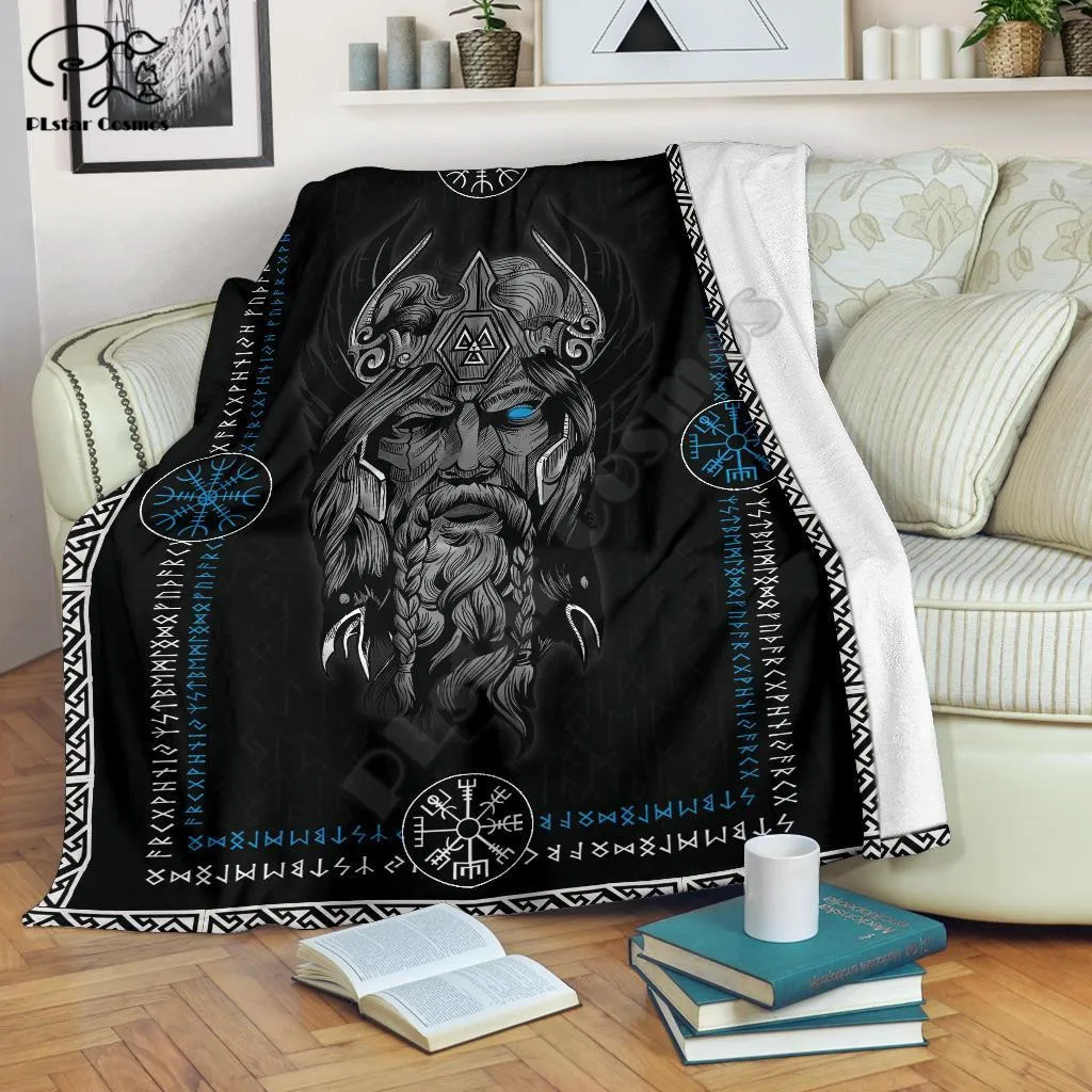 NORSE GOD ODIN Флисовое одеяло 3D напечатанное шерпа на кровать домашний текстиль