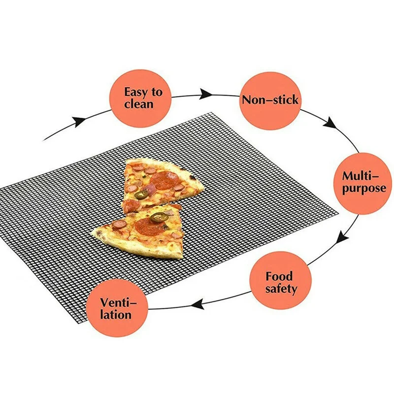 Hot Non-stick Barbecue Mesh Mat Replacement Wire Net Non-Stick Grilling Mesh Pads Outdoor Activities Reusable BBQ Accessories