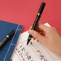 3 pcs/lot Double head Hand Lettering Pens Chinese Calligraphy Brush Pens Set Art Markers Black Ink  4 Size for Beginners Writing 5