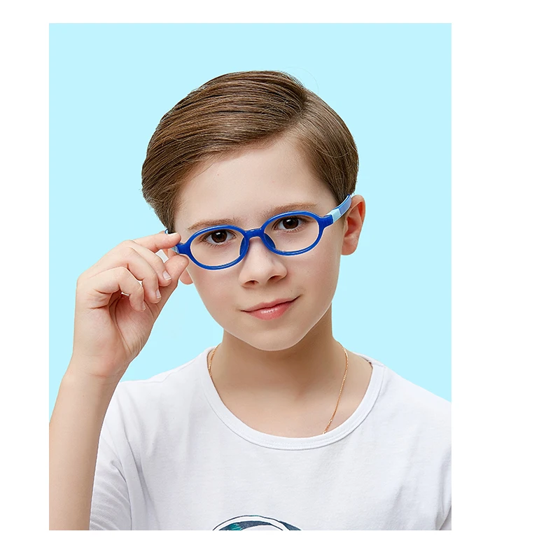 Flessibili Gomma TR90 Montatura anti-fatica Occhiali Anti blu per Bambini Occhiali di sicurezza con filtro UV 