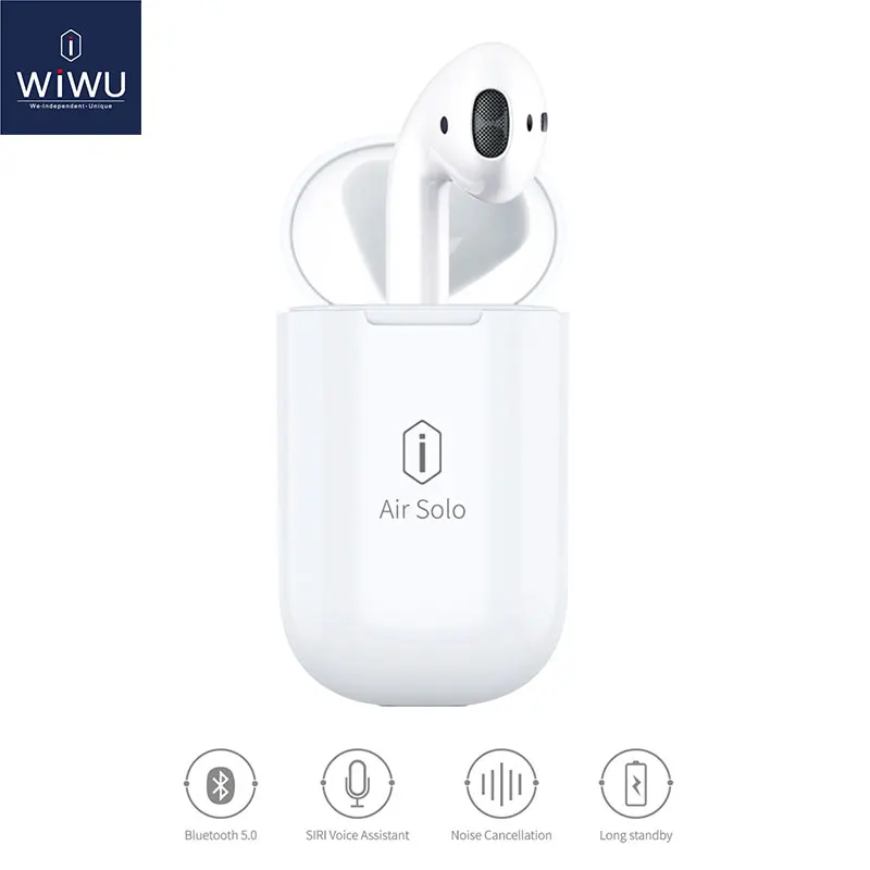 

WIWU Wireless Earphone TWS 5.0 Bluetooth Single Earphone Ship in 24 Hours Touch Earbuds Waterproof Sport Earphones