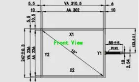 4pin резистивный сенсорный экран 105*67 мм 322*247 мм|Пульты ДУ| |