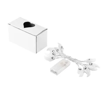 

Garden Decoration String Lights 10 LEDs White Ghost Fairy String Light for Outdoor Halloween Thanksgiving Party Christmas