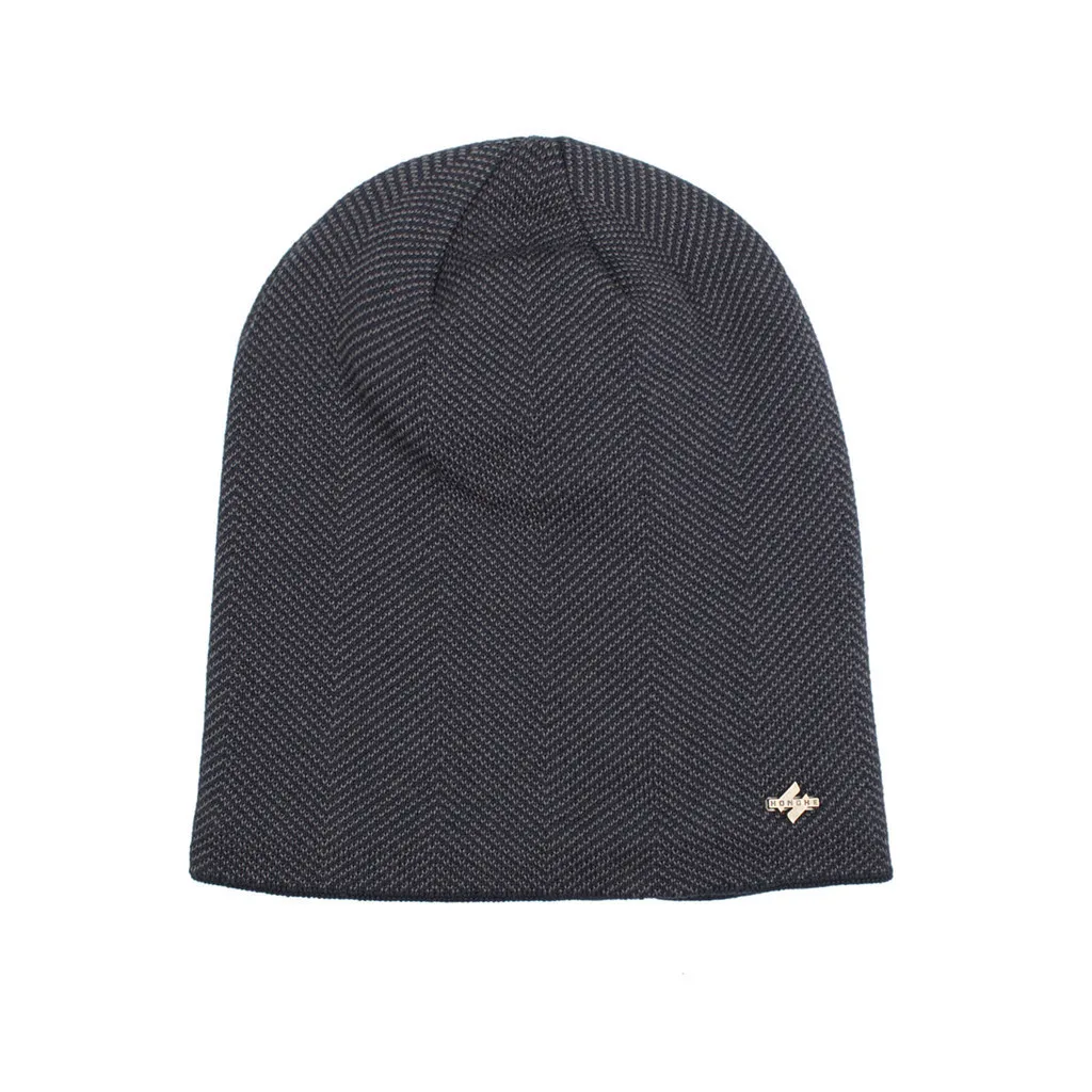 Одноцветная унисекс Шапка-бини для мужчин и женщин, зимняя модная теплая объемная мешковатая эластичная громоздкая шапка Skully, повседневная верхняя одежда, шапка