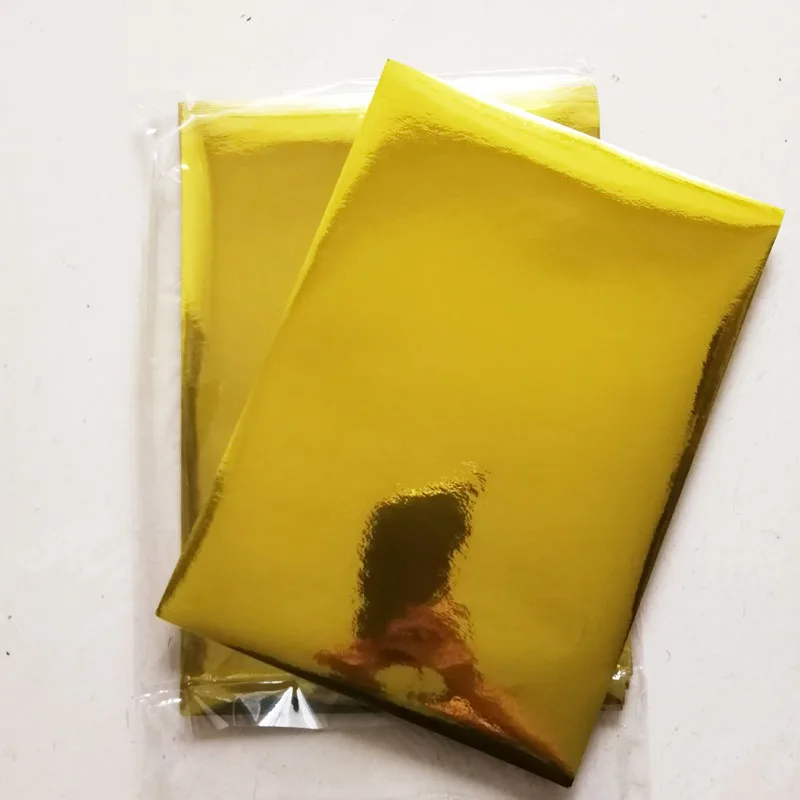 

50 Sheets Glossy Gold Foil Film Label Sheets A4 Blank Sticker For Laser Printer Or Decoration