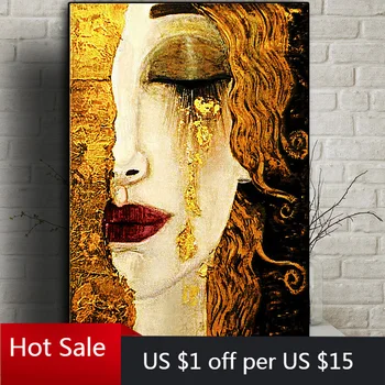 

Gustav Klimt Abstract Tear Canvas Painting Posters And Prints Wall Decor Art Picture Designed For Living Home Room Decor No Fram