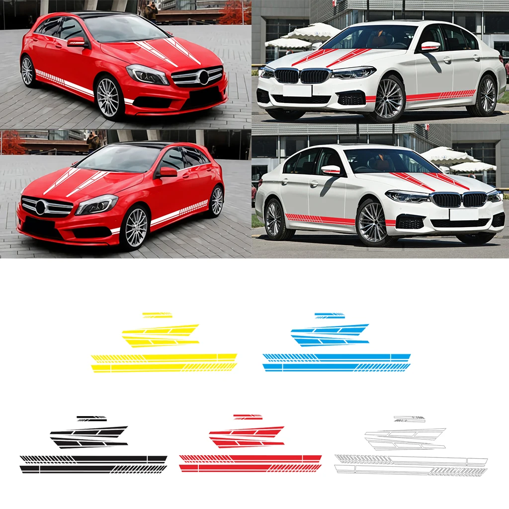 Waterproof Strip Car Side Body Hood Mirror Stickers Decal Graphics Adhesive | Автомобили и мотоциклы