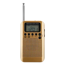 FFYY-Mini Lcd цифровой FM/AM радио динамик с будильником и функцией отображения времени 3,5 мм разъем для наушников и зарядный кабель