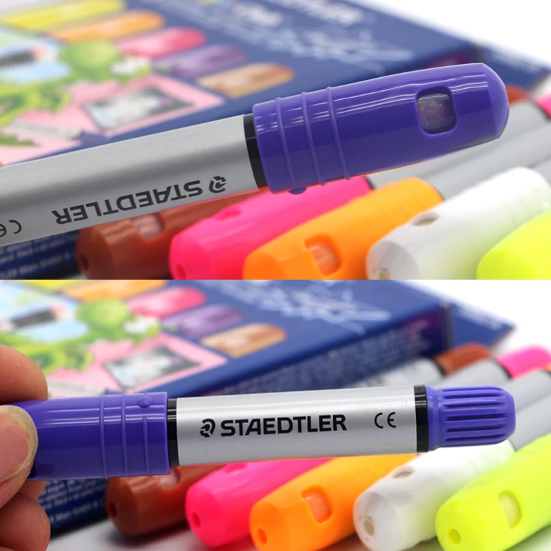 Staedtler kredki вращающийся карандаш 2390 Детский 6 цветов безопасный нетоксичный детский карандаш стеклянная щетка для окна