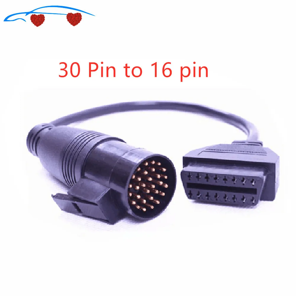 30 Pin до 16 pin OBD2 OBD II кабель автоматический диагностический Соединительный адаптер