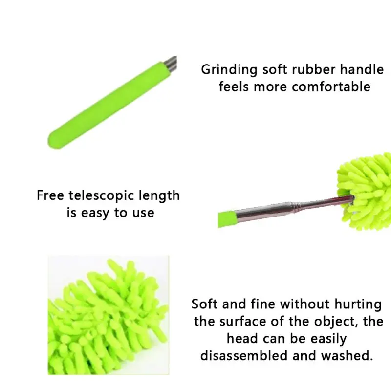 Flexible Duster Portable Long Handle Chenille Dust Remover Extendable Cleaning Duster for Home Bedroom Cleaning Duster