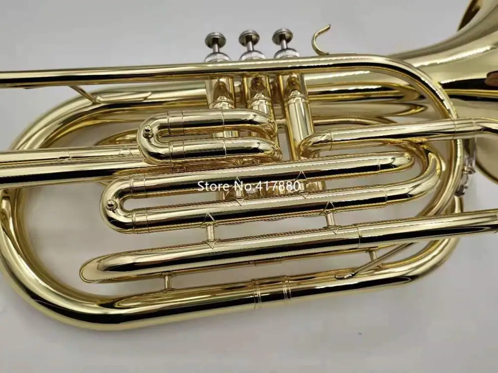 MARGEWATE Bb Marching Trombone Brass Nickel Plated Professional Musical Instrument With Case