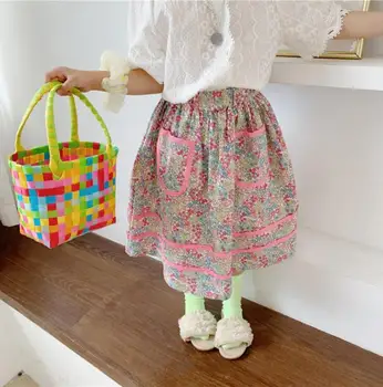 

2020 New Girls Floral Skirt Fashion Summer Girls Skirts 2-7t QH693