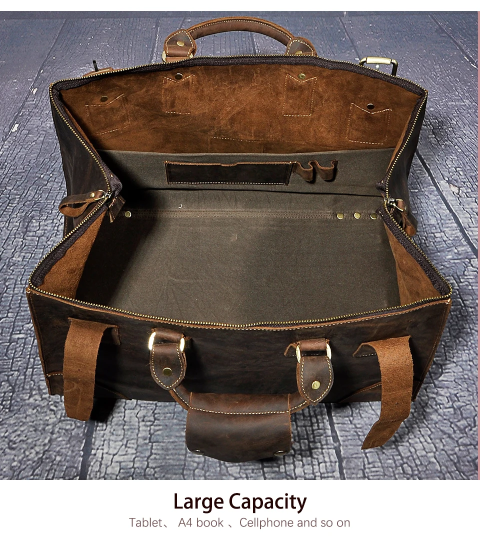 Large Capacity of Leather Bag