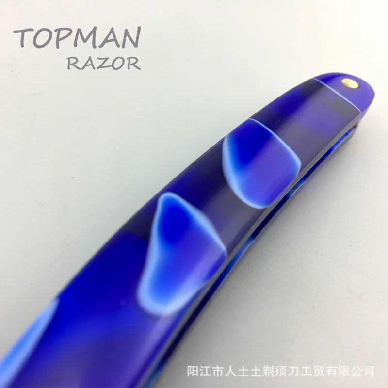 Blue Razor Shaving Knife Hairdressing Scraper Haircut Razor Eyebrow Knife Shaving Sweat Knife G1105 4