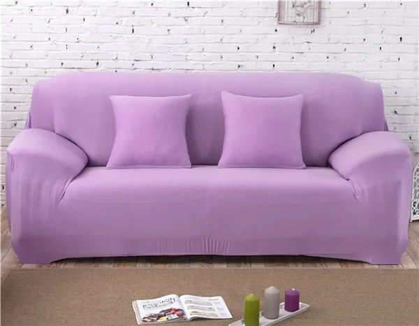 Light Purple Современные Плотные эластичные Цвет для диванов для Гостиная секционный угловой диван Чехол для дивана стоматологическое кресло крышка протектор 1/2/3/4 местный - Цвет: Light Purple