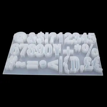 

2020 New DIY Crystal Epoxy Molds Symbol Digital Silicone Mold Mirror Face Pendant Making