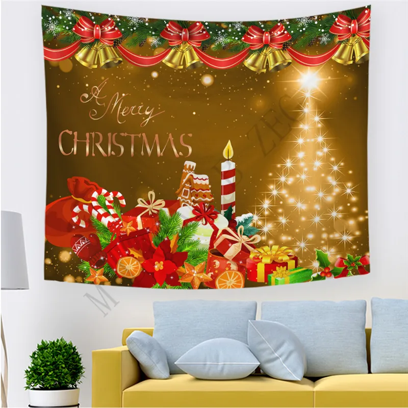 Рождественский гобелен, 44 дизайна, настенный, Санта, олень, снеговик, узор для спальни, настенное искусство, одеяло для пикника, рождественские украшения - Цвет: C4