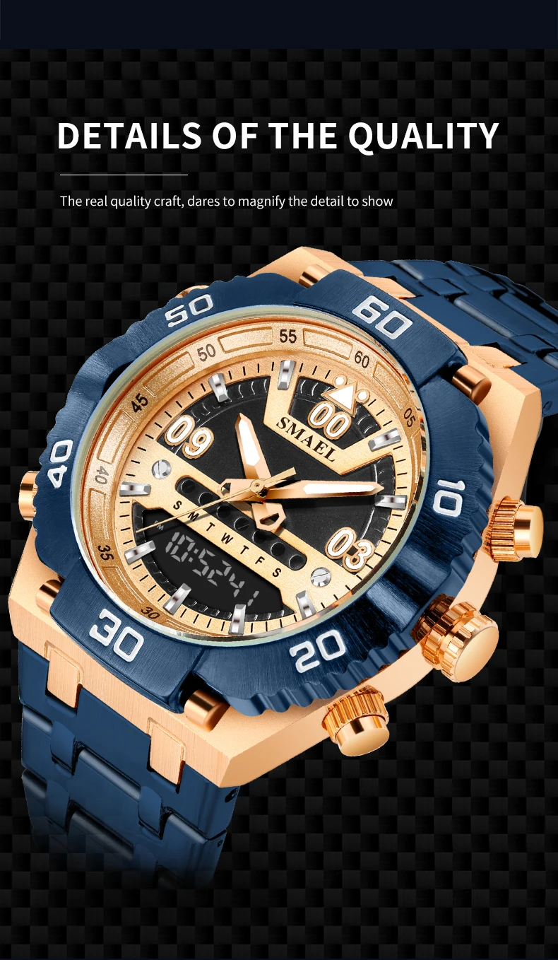 SMAEL Watch Male 2021 Sports Digital Watches Men Waterproof Steel Military Quartz Watch For Men Wristwatch Relogio Masculino SMAEL Watch Male 2021 Sports Digital Watches Men Waterproof Steel Military Quartz Watch For Men Wristwatch Relogio Masculino