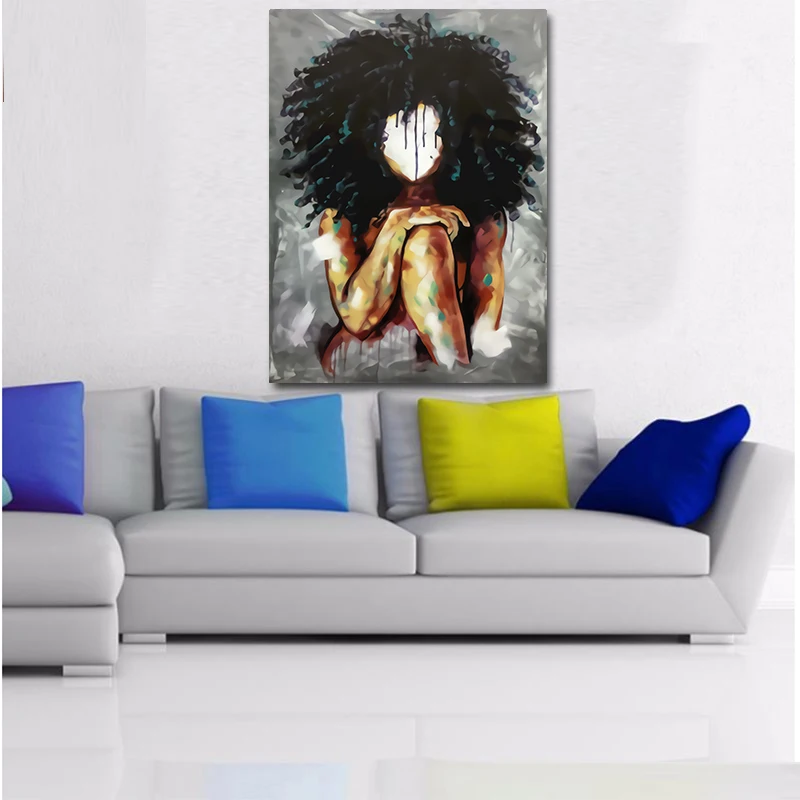 MUTU Black Girl Magic Wall Art Печать на холсте абстрактное искусство девушки акварель холст настенные картины для домашнего декора