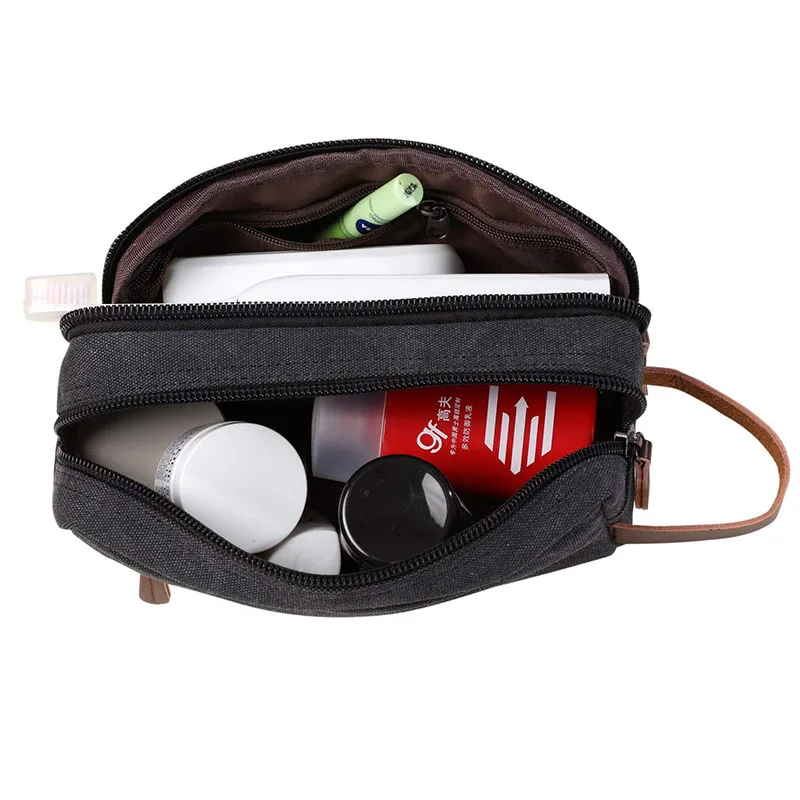Men Women Clutch Bag Toiletry Kit Cosmetic Organizer Makeup Box Beauty Case Canvas Travel Wash Bag