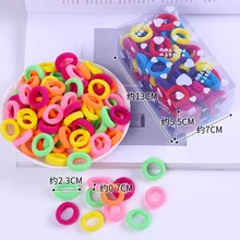 Южная Корея, Детские аксессуары для волос, бесшовная лента для волос, ультра-эластичная повязка для волос в коробке, повязка на голову, 100 корень с бусинами, повязка на голову