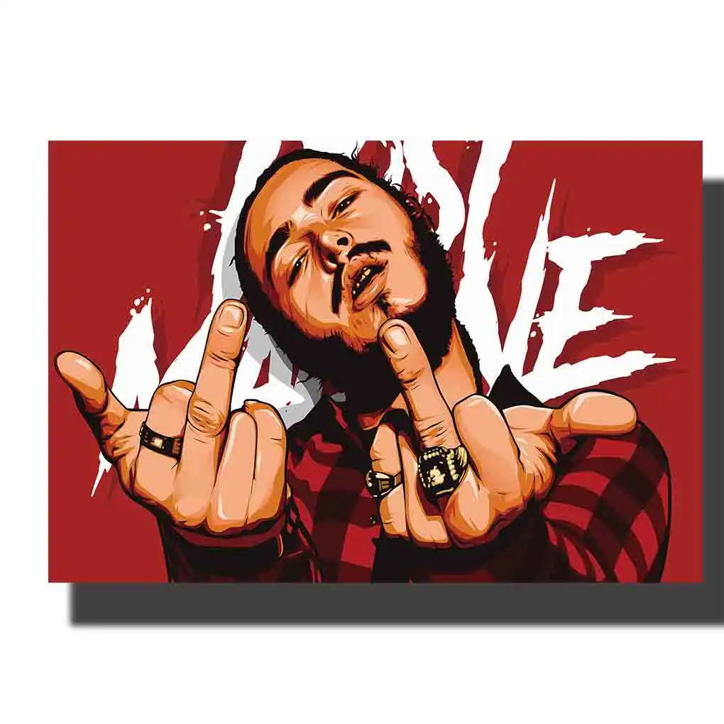 M693 post malone singer star Art Silk Poster 12x18 Print Canvas Wall Pictures Decoration 24x36in | Дом и сад