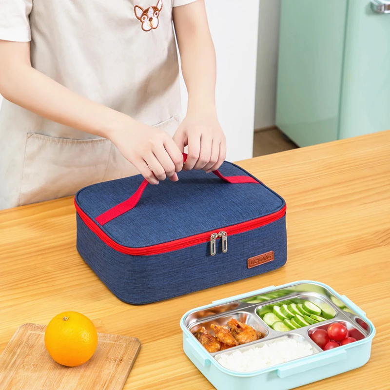 Insulated Meal Prep Bag Food Storage Container Bento Lunch Box Gym