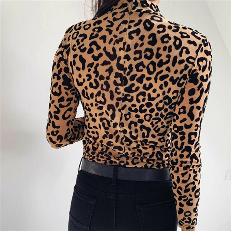 Женские блузки модная леопардовая рубашка с длинным рукавом офисная блузка тонкие повседневные топы Женская одежда Вечерние рубашки футболка