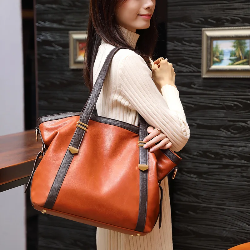 

2020 WOMEN'S Bag Europe And America Fashion Women's Handbag Retro Large-Volume Crossbody Bag Women's Bag