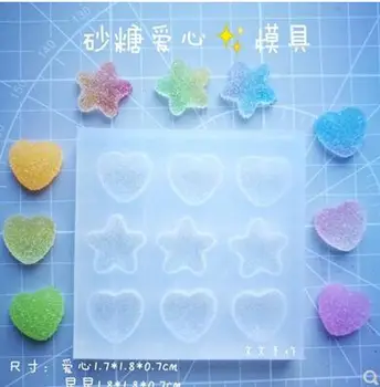 

Sugar Love Star Heart Soft Candy Pendant Mold Slilcone Resin Molds Jewelry Tools