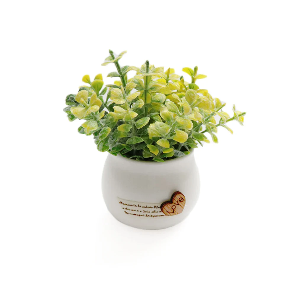 Green Plant Pot Приборная панель автомобиля аксессуары для интерьера освежитель воздуха орнамент моделирование горшок для растений креативный авто украшение домашний декор - Название цвета: Green Plant Pot