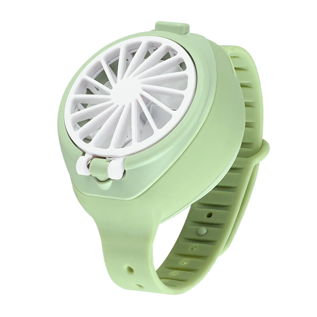 Portable Watch Fan USB Mini Personal Air Cooling Fan Student Wrist Fan Blue