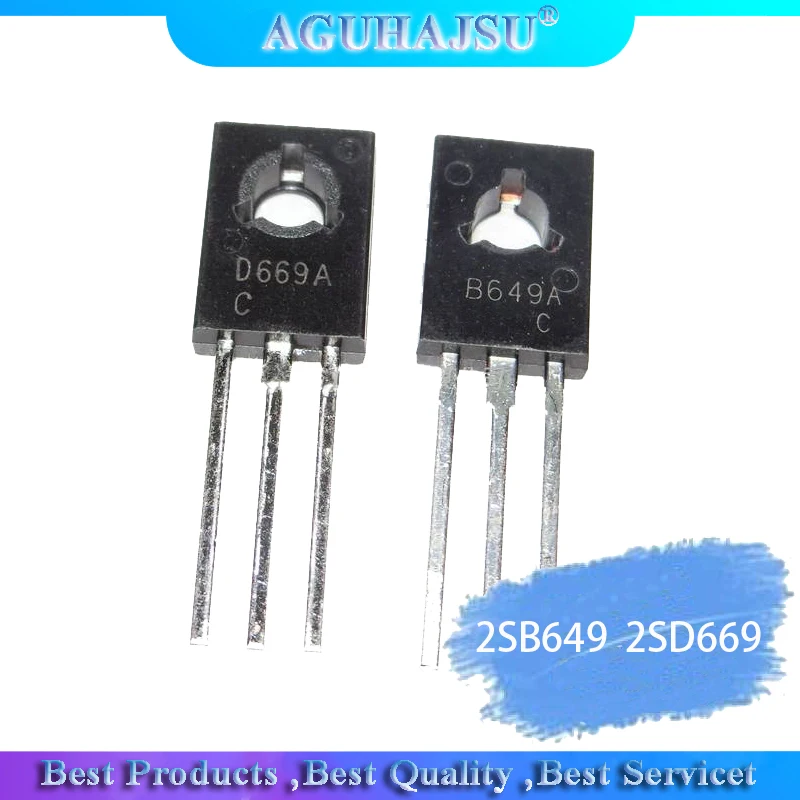 5 пар 2SB649AC 2SD669AC TO 126 2SB649 2SD669 (5 шт. B649 + D669 )PNP NPN Epitaxial Planar транзисторы|Интегральные