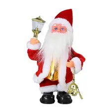 Санта Клаус Рождественский Декор Электрический музыкальный Танцы игрушка с светильник колокол для детей Создание Веселая красивая атмосфера