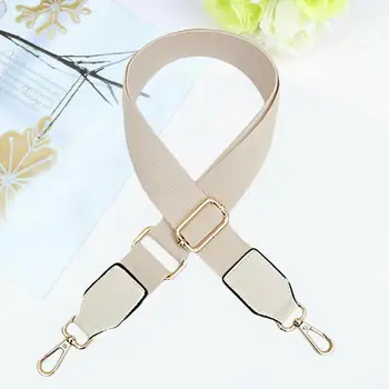 

New Solid Color Cotton Ribbon with PU Leather Long Strap Shoulder Messenger Accessories Strap Adjustable Bag Single Shoulde H3R8