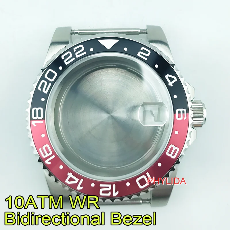 Новые и неиспользованные 40 мм GMT Diver части корпуса часов из нержавеющей стали для