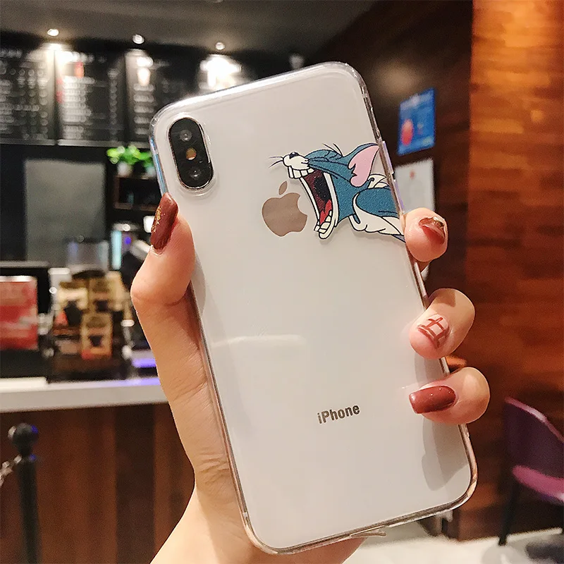 Для iphone 6 7 8 6s 11 Pro Max чехол для iphone X XS XR 7 8 Plus xs max 5 5S se чехол с человеком-пауком прозрачный чехол с принтом Микки - Цвет: 05A