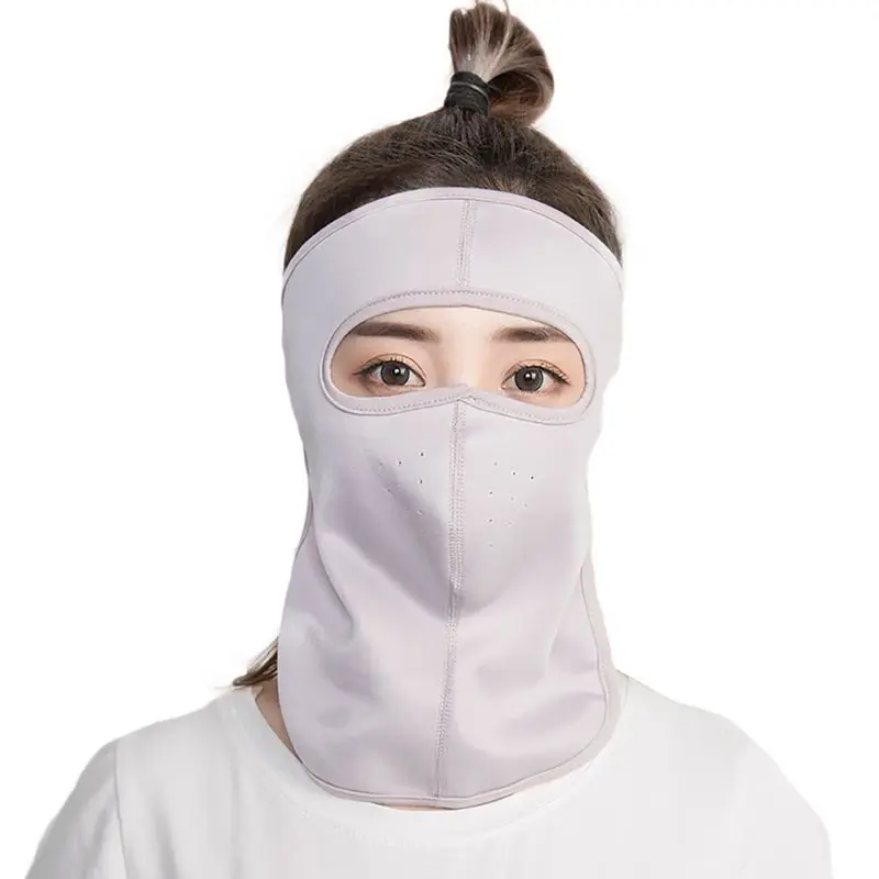 H Full Face Mask UV Protection Sun Shade Breathable Masks Ice silk Neck Protector Cycling Hiking Climbing Sports Accessories - Цвет: H